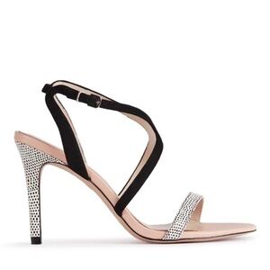 Reiss Medea Print Black and White Heels
